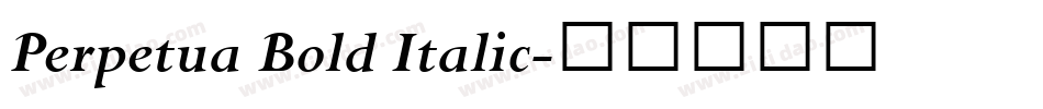 Perpetua Bold Italic字体转换